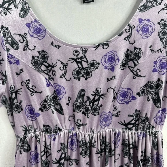 Disney Her Universe‎ Night Before Christmas Dress Womens S/M Purple Velour Mini - Picture 5 of 7
